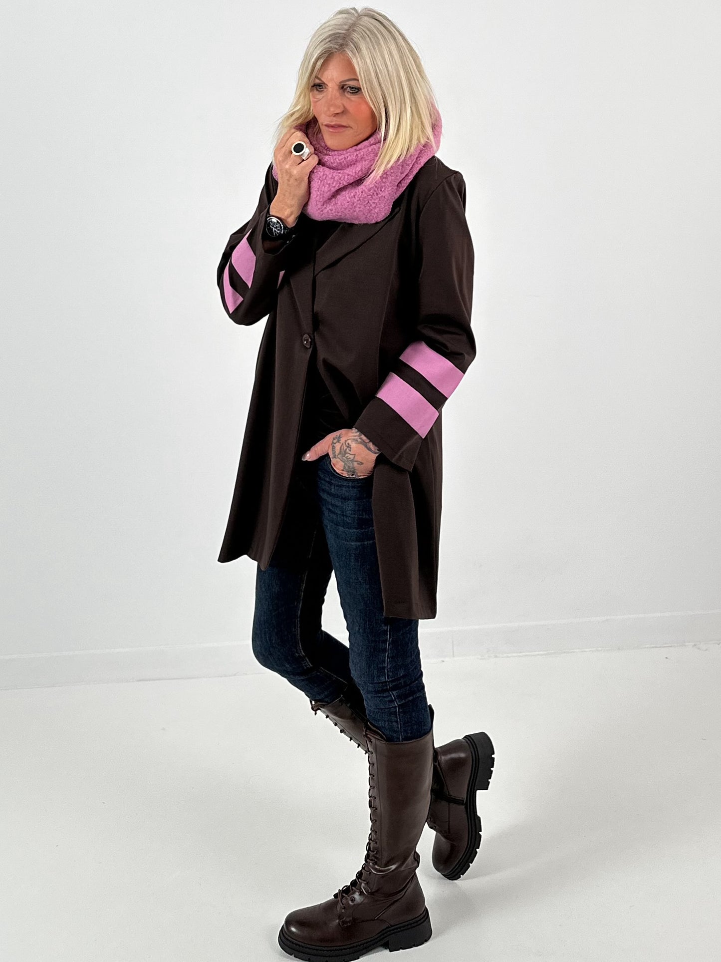 Jas model "Team 84" - mokka roze