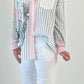 Bluse Modell "Fay" - weiss-grau-rosa (lieferbar ca. ab 18.01.25)