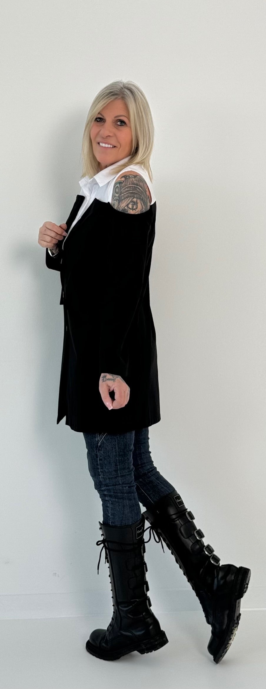 Frock coat/long blazer model "Vanity" - black