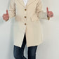 Frock coat/long blazer model “Vanity” - beige