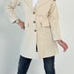 Frock coat/long blazer model “Vanity” - beige