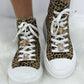 Hoge sneakers met verwijderbare decoratieve elementen in de Leo-look "Jacy" - camel