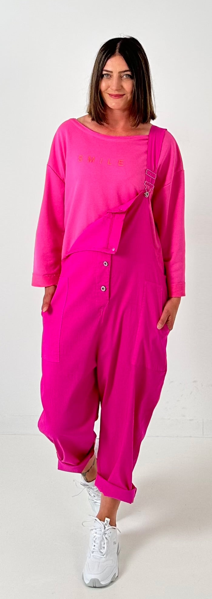 Sweatshirt Modell "Smile" - pink