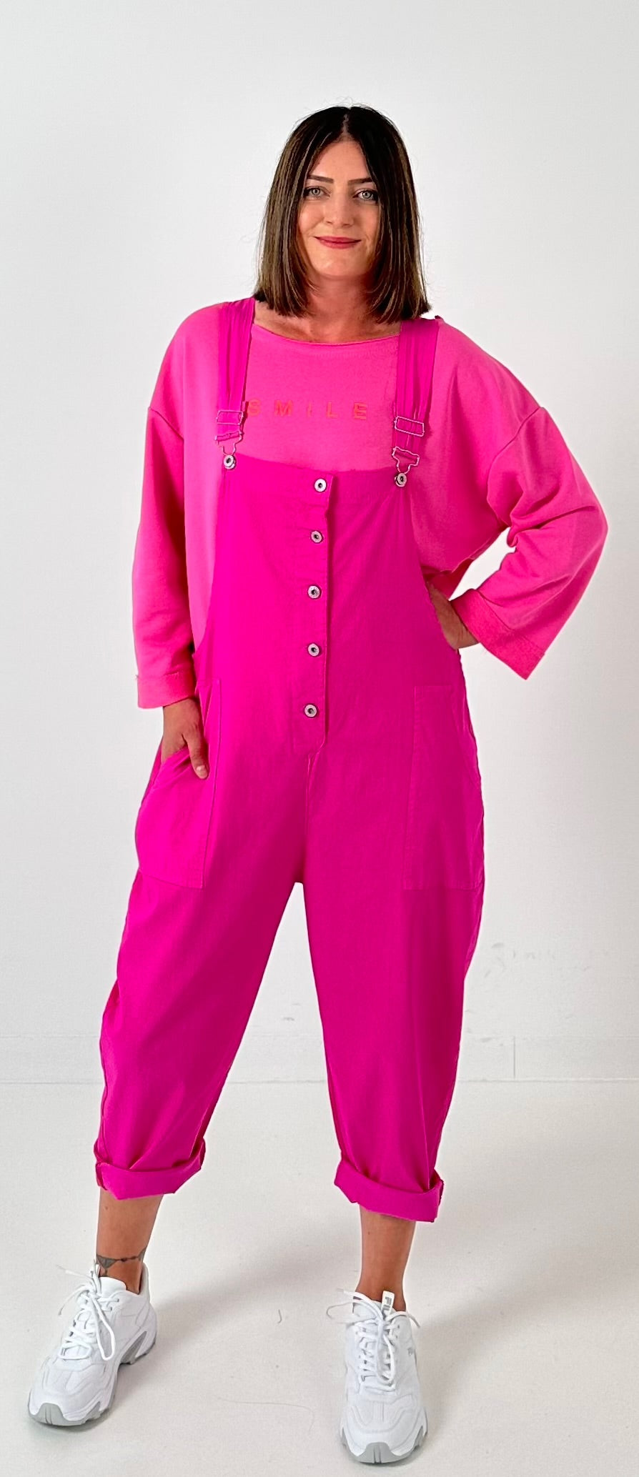 Sweatshirt Modell "Smile" - pink