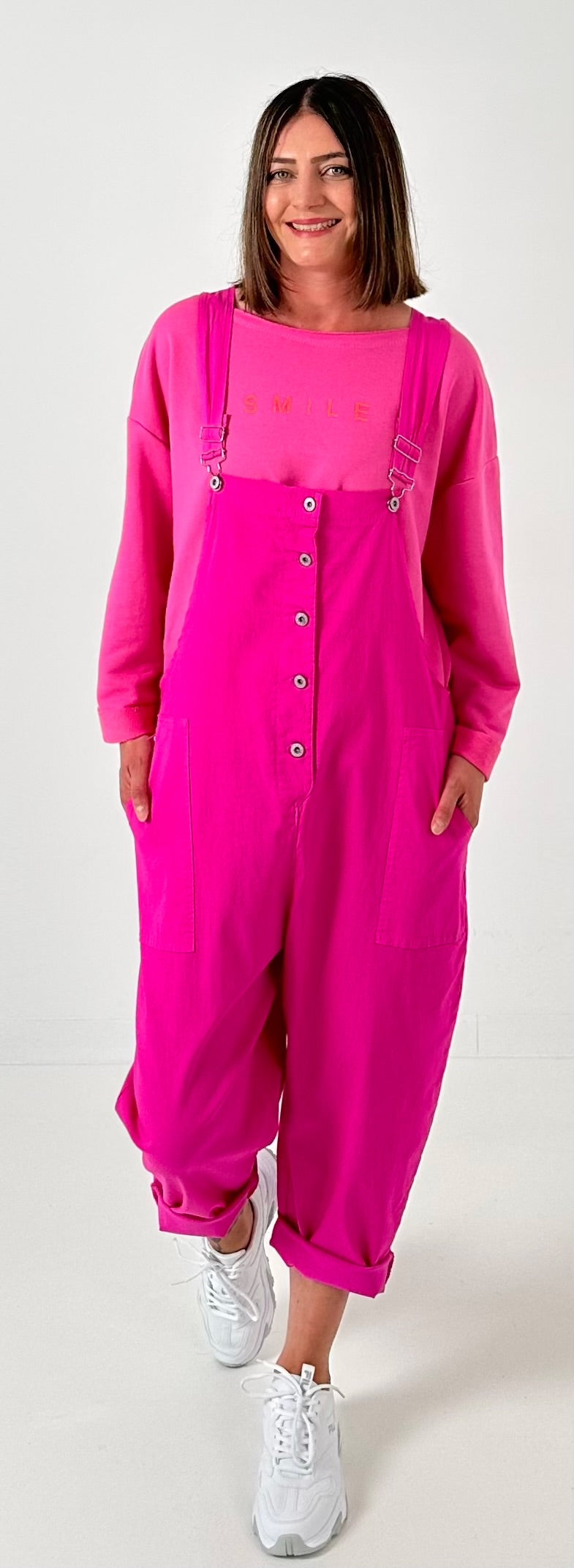 Sweatshirt Modell "Smile" - pink