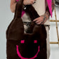 Pluche tas "Smile" - chocoladeroze