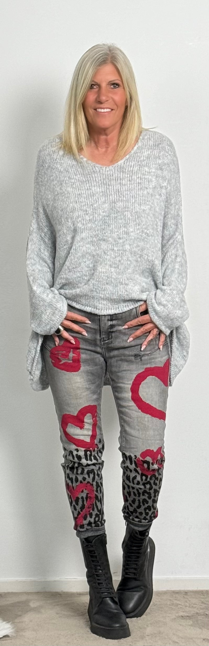 Jeans Hose "Amy" - grey