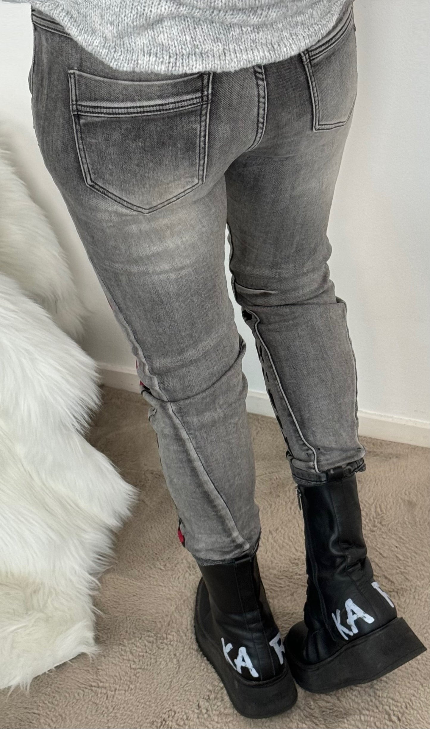 Jeansbroek "Amy" - grijs