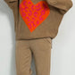 Pullover "Big Leo Heart" - camel