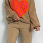 Pullover "Big Leo Heart" - camel