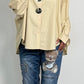 Oversized blouse met 3 grote knopen "Rebecca" - beige