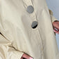 Oversized blouse met 3 grote knopen "Rebecca" - beige