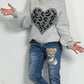 Pullover "Big Leo Heart" - grau