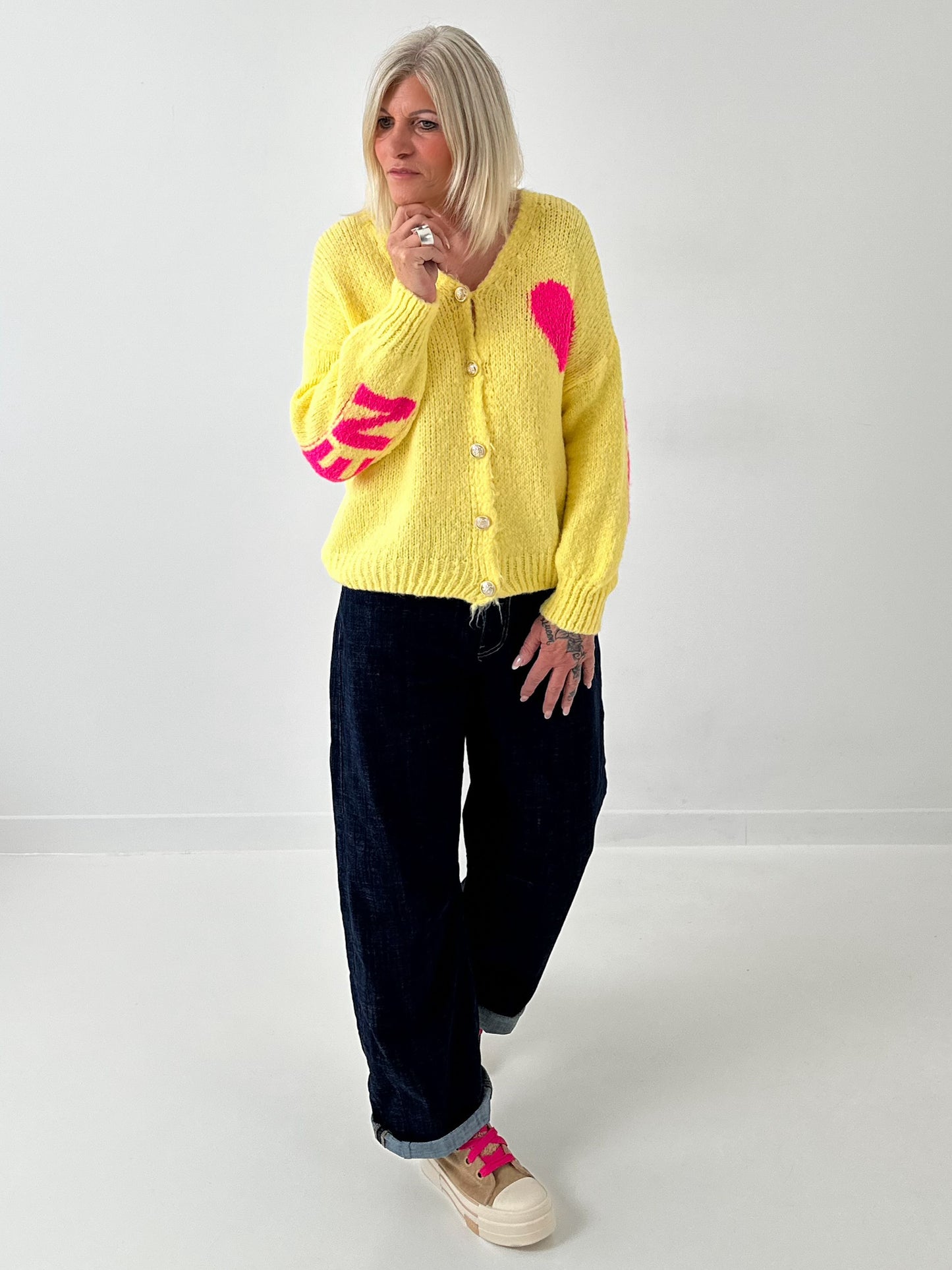 Cardigan model "Love Copenhagen" - geel