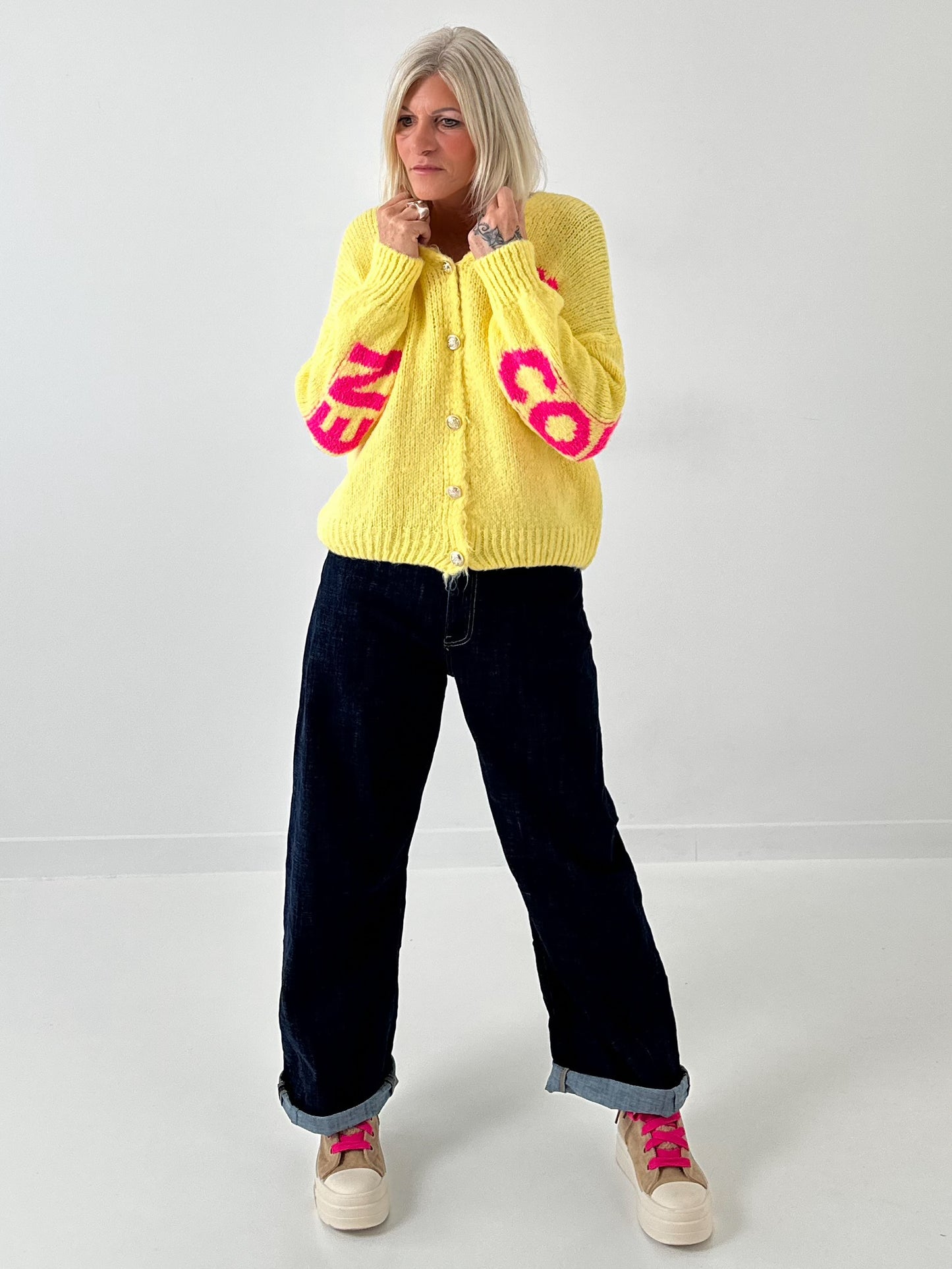 Cardigan model "Love Copenhagen" - geel