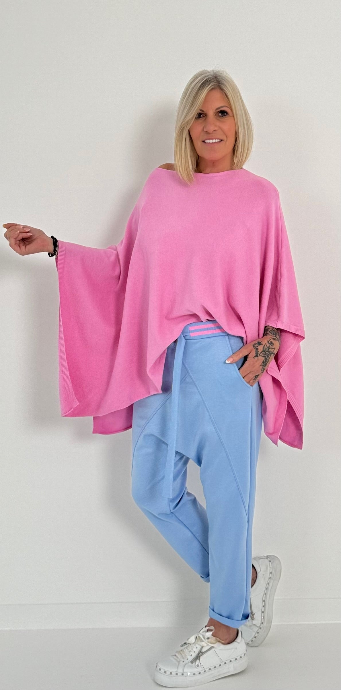 Poncho Modell "Joelle" - candy