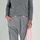 Sweater with round neck and left seam on the arm model "Lona" - anthracite