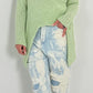 Sweater with sophisticated cut model "You" - lime green