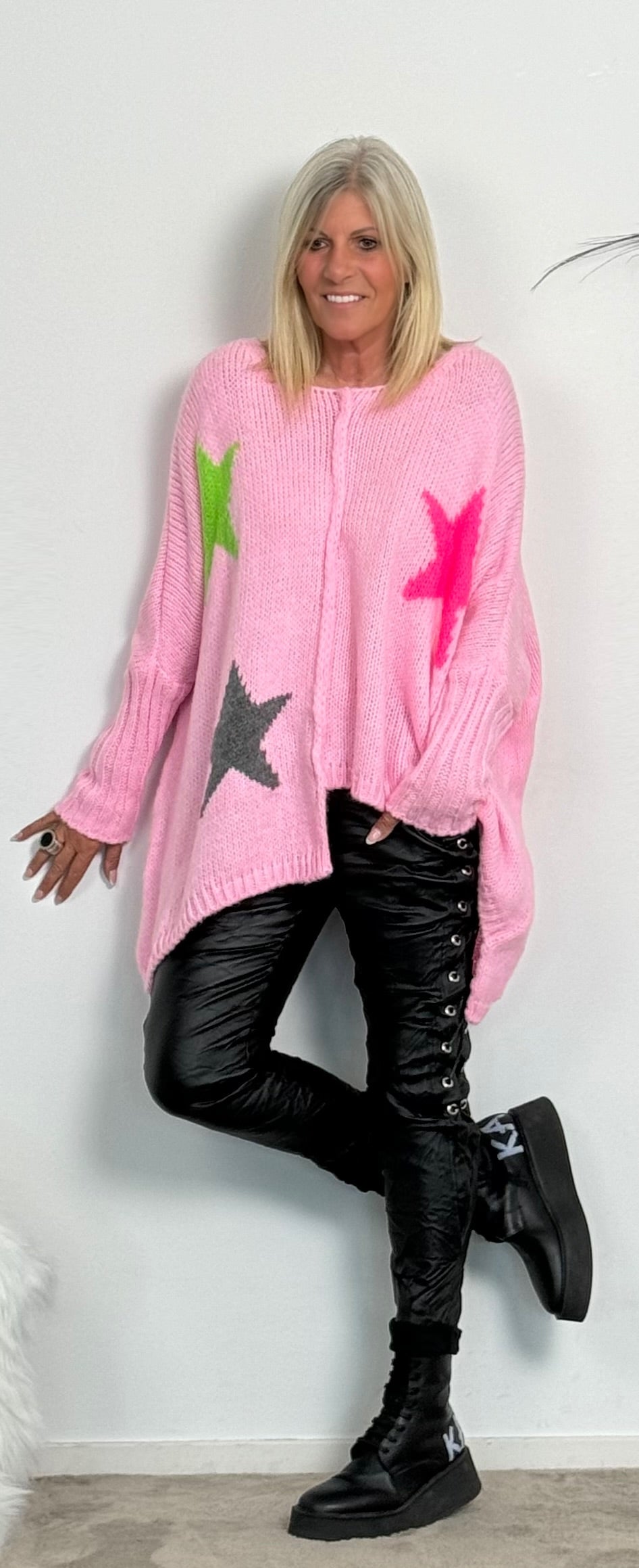 Oversized trui "Starshine" - roze