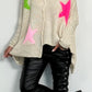 Oversized Pullover "Starshine" - beige