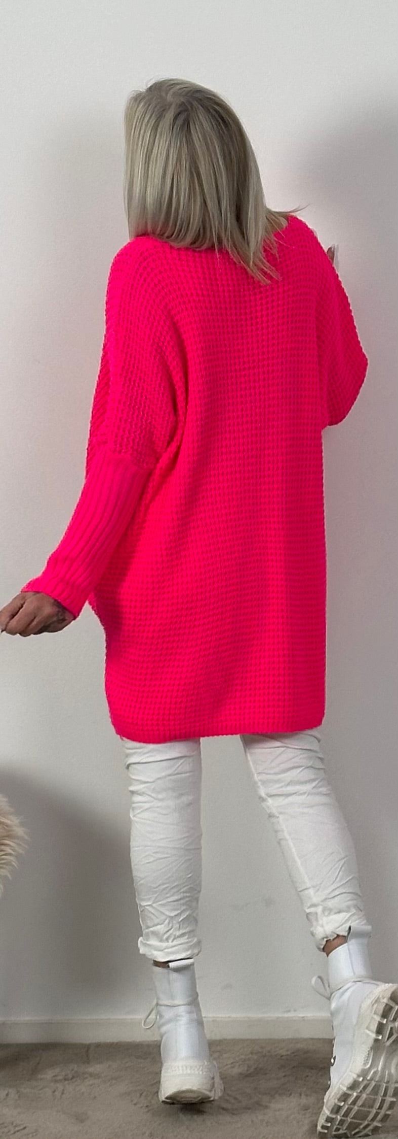 Hot pink sale oversized sweater