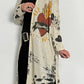 Fine knit coat "Always" - beige-black-multi-coloured