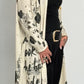 Fine knit coat "Always" - beige-black-multi-coloured