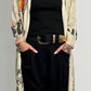 Fine knit coat "Always" - beige-black-multi-coloured