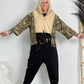 Jacket with 3/4 sleeves "Peyton" - beige-camouflage