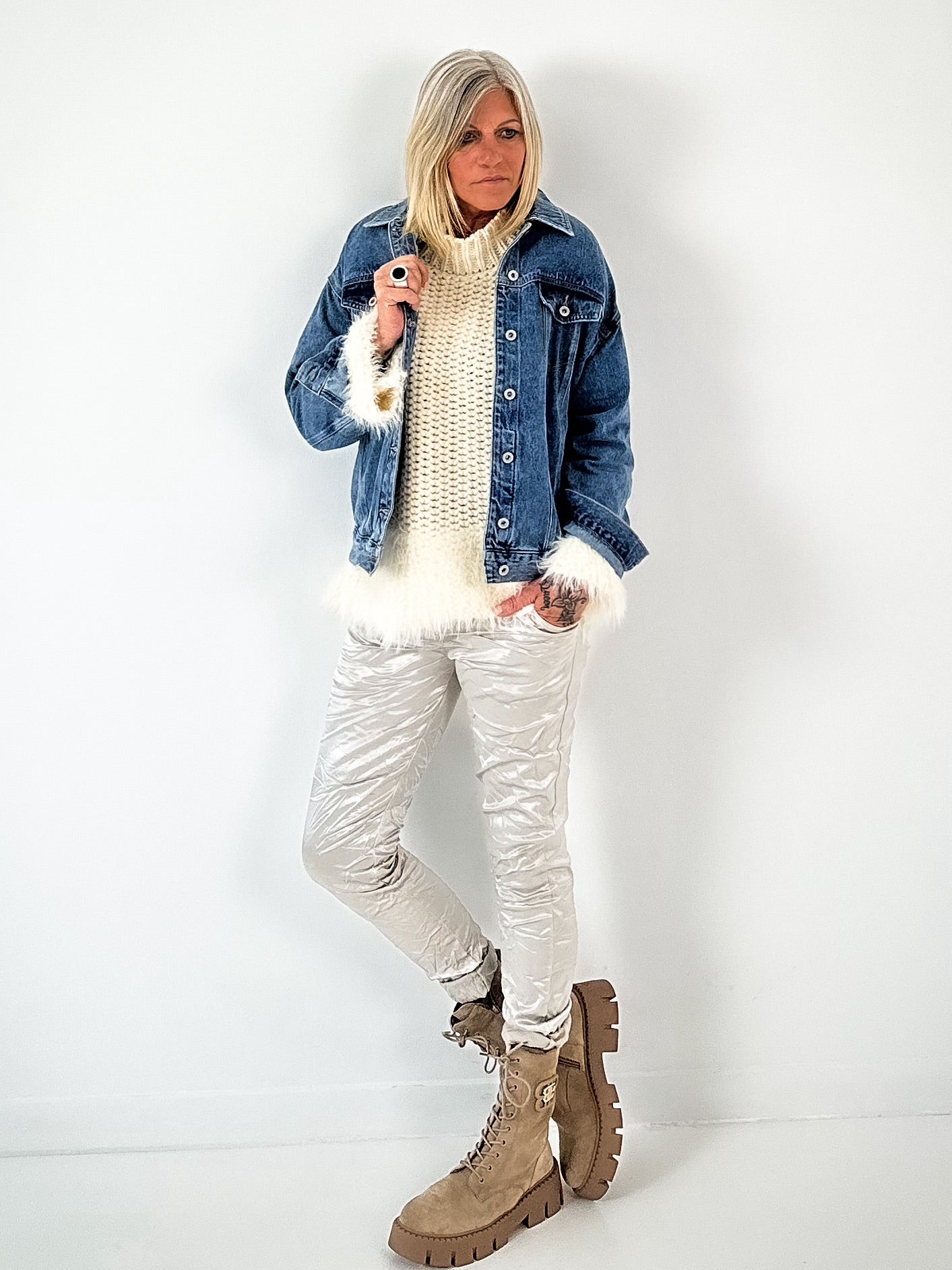 Spijkerjasje model "Stay Love" - denim