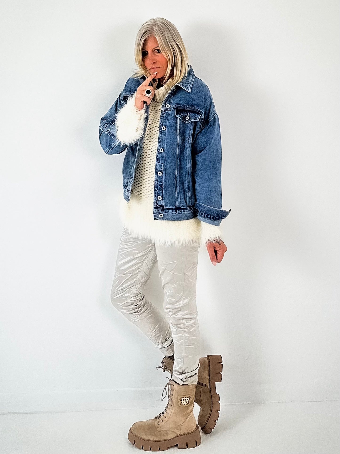 Spijkerjasje model "Stay Love" - denim