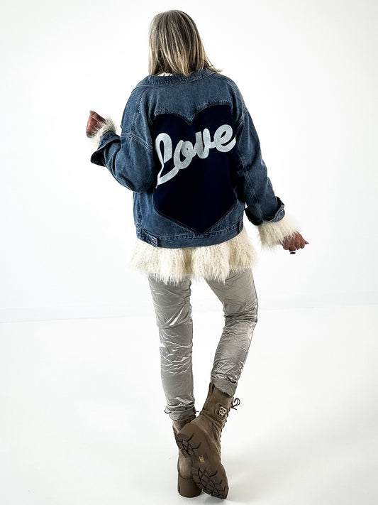 Spijkerjasje model "Stay Love" - denim