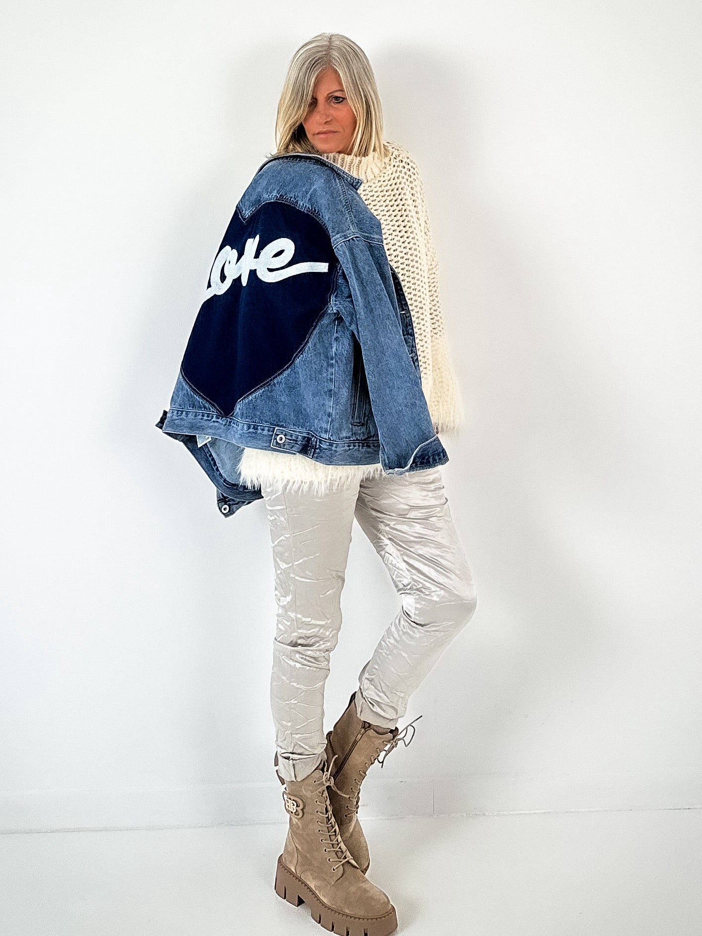 Spijkerjasje model "Stay Love" - denim