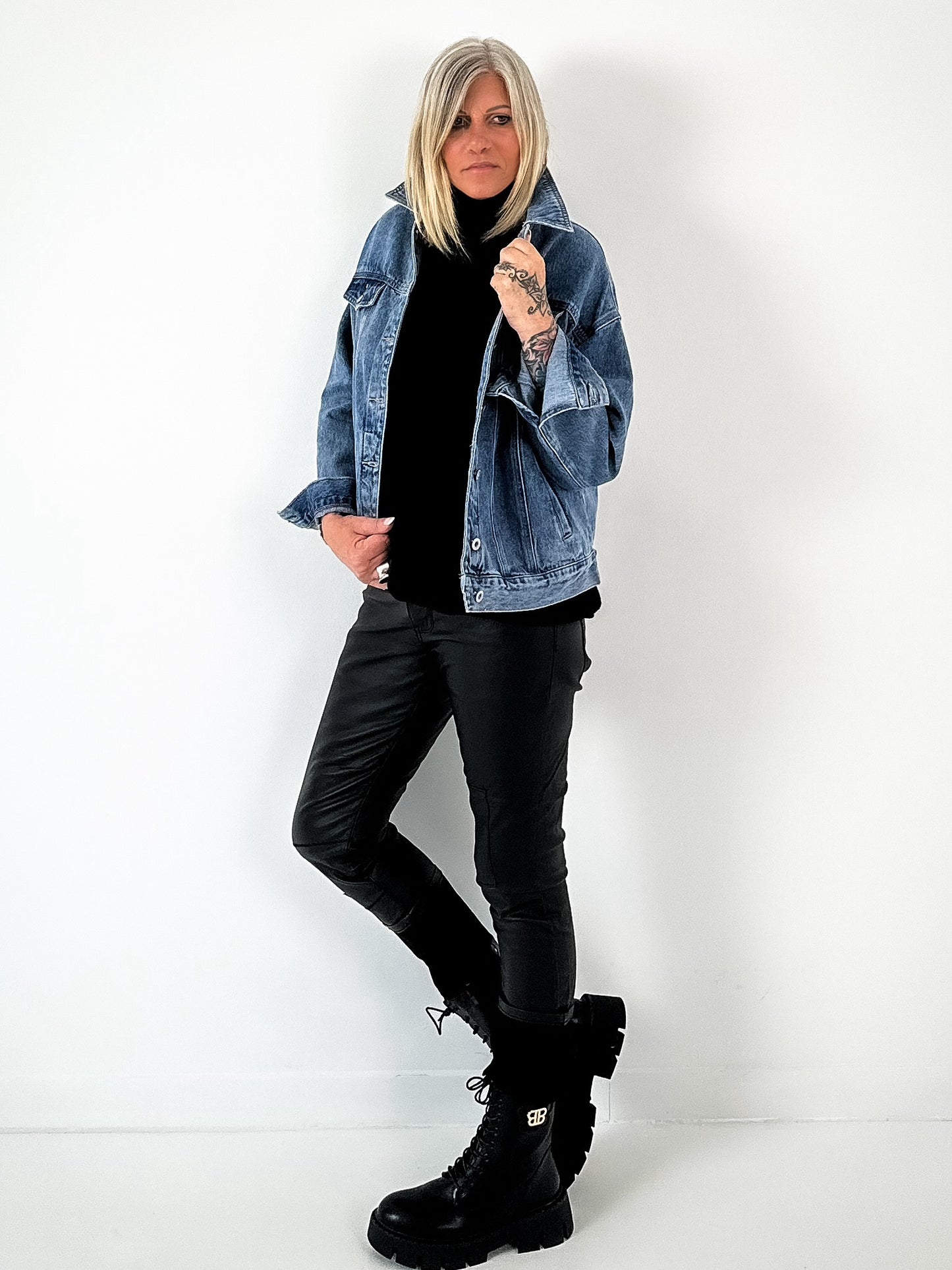 Spijkerjasje model "Stay Love" - denim