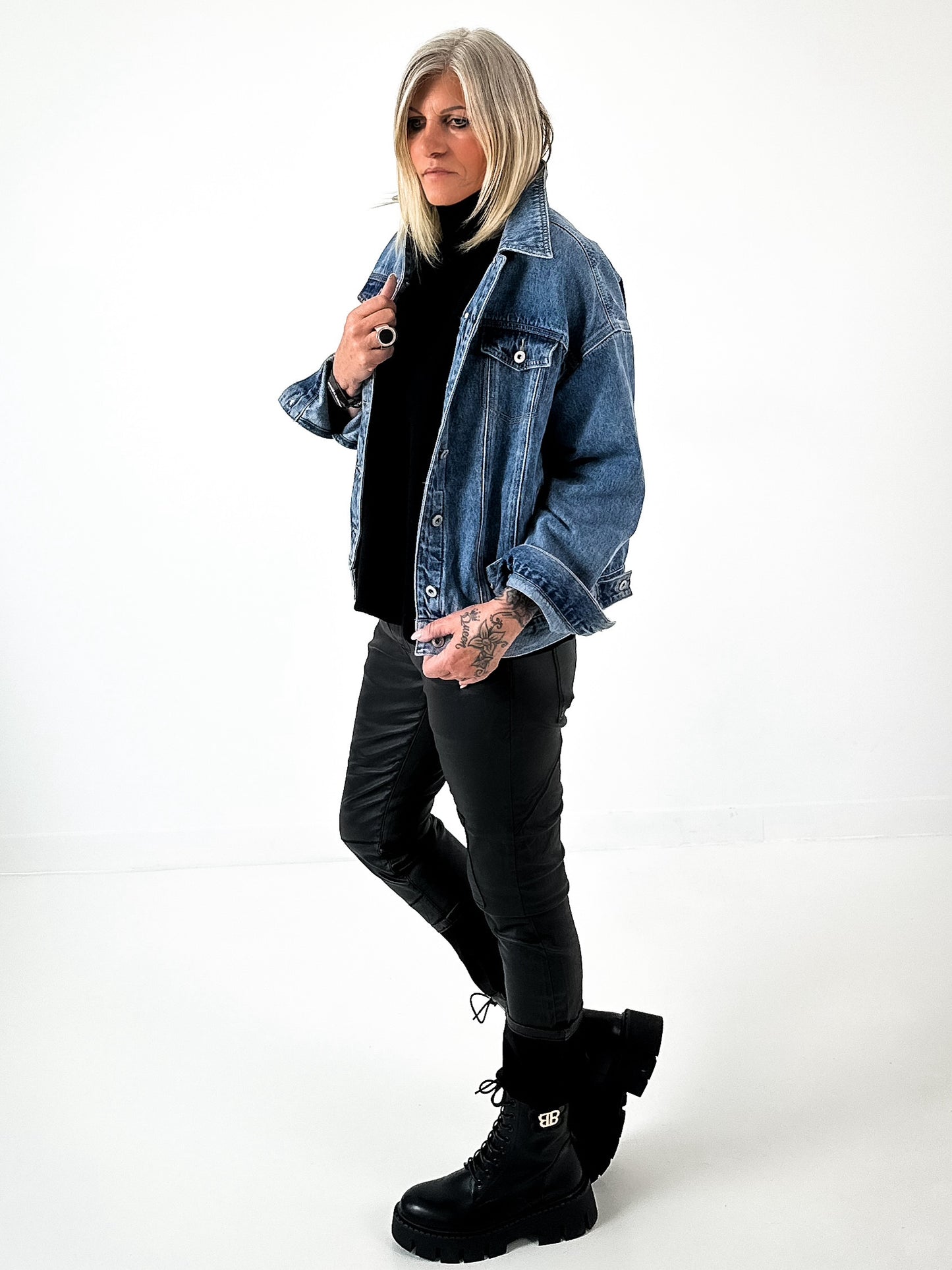 Spijkerjasje model "Stay Love" - denim