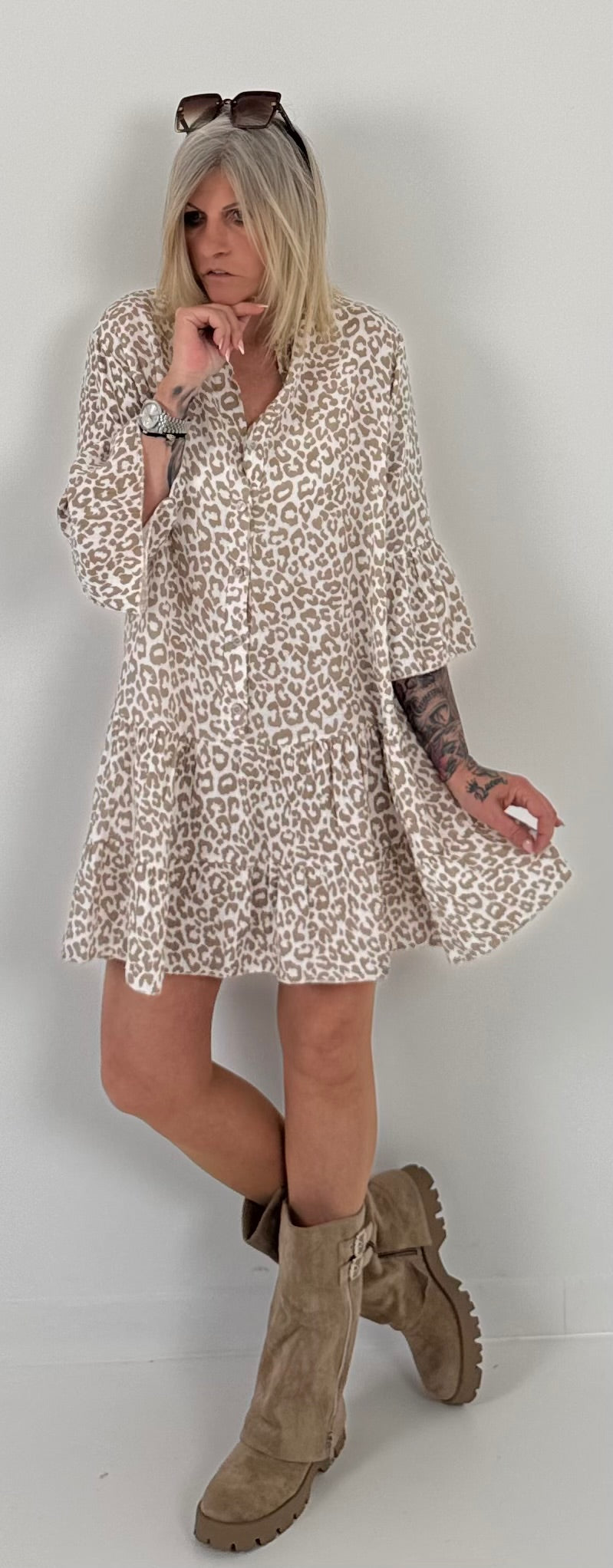 Bootie model "Ginger" - beige