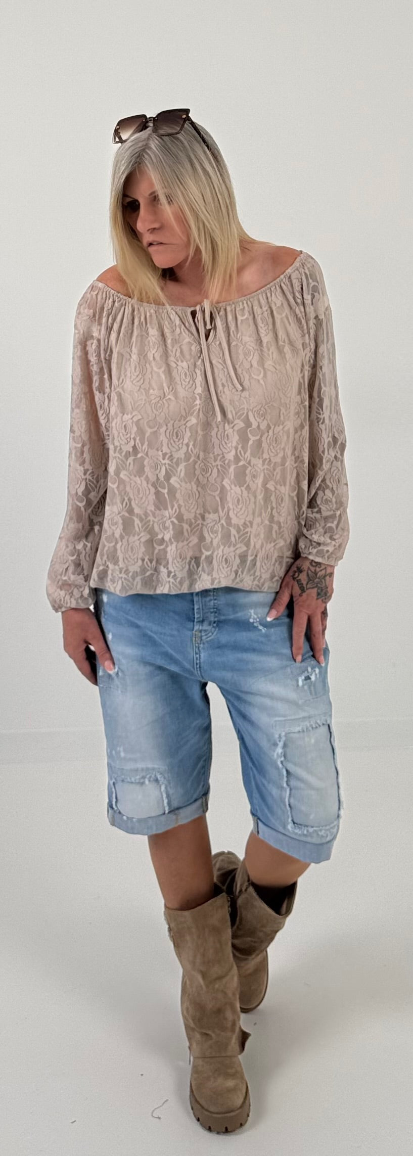 Bootie model "Ginger" - beige