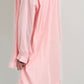 Oversized blouse met ruches aan de uiteinden, model "Xanadu" - roze