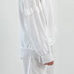 Oversized shirt met grote opgenaaide patches op de armen model "Amanda" - wit