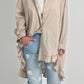 Oversized blouse met ruches aan de uiteinden, model "Xanadu" - beige