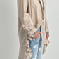 Oversized blouse met ruches aan de uiteinden, model "Xanadu" - beige