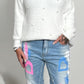 Jeans trousers "Heart Graffiti" - denim