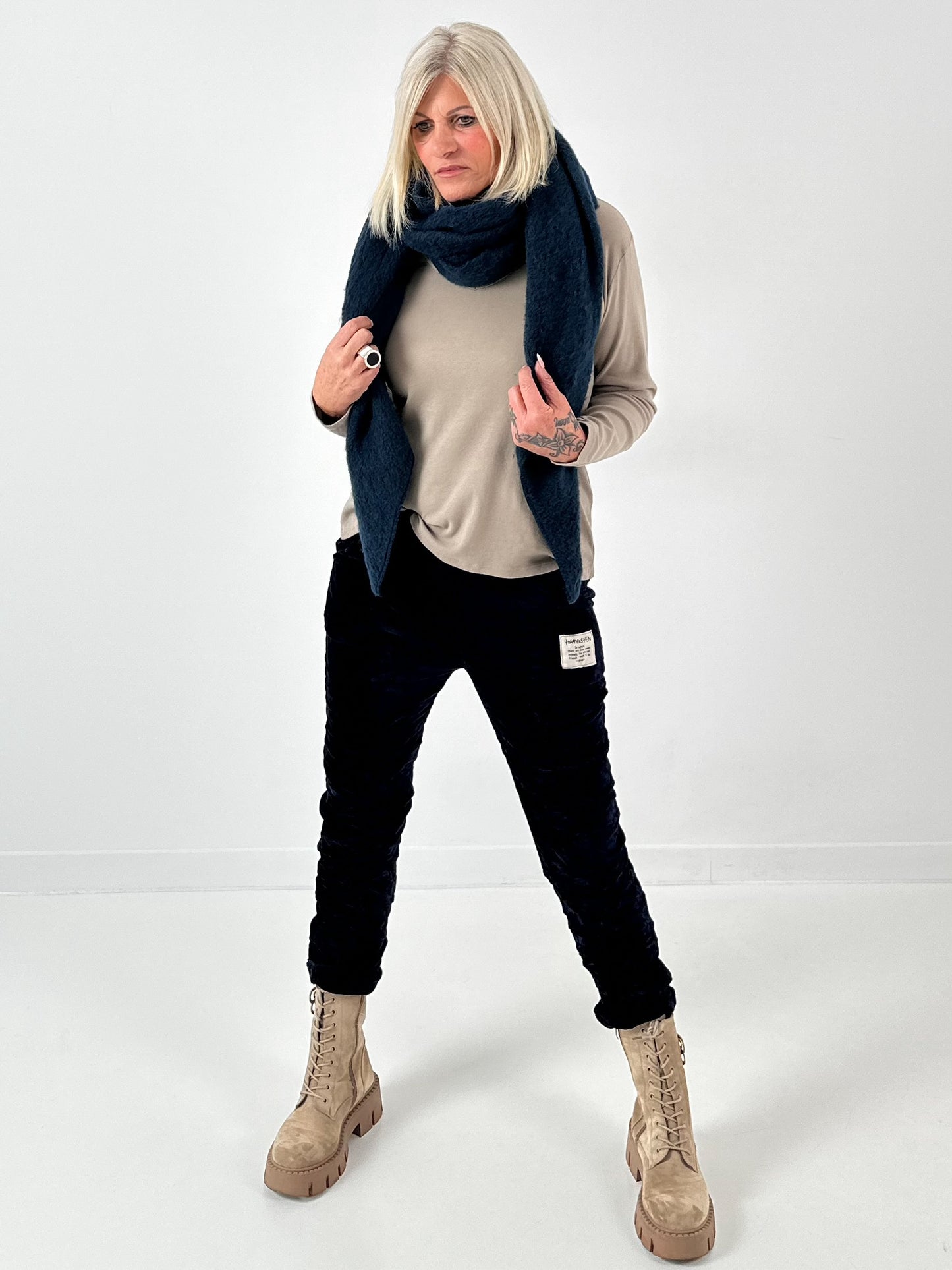 Knit-look trousers "Ultimate" - midnight blue