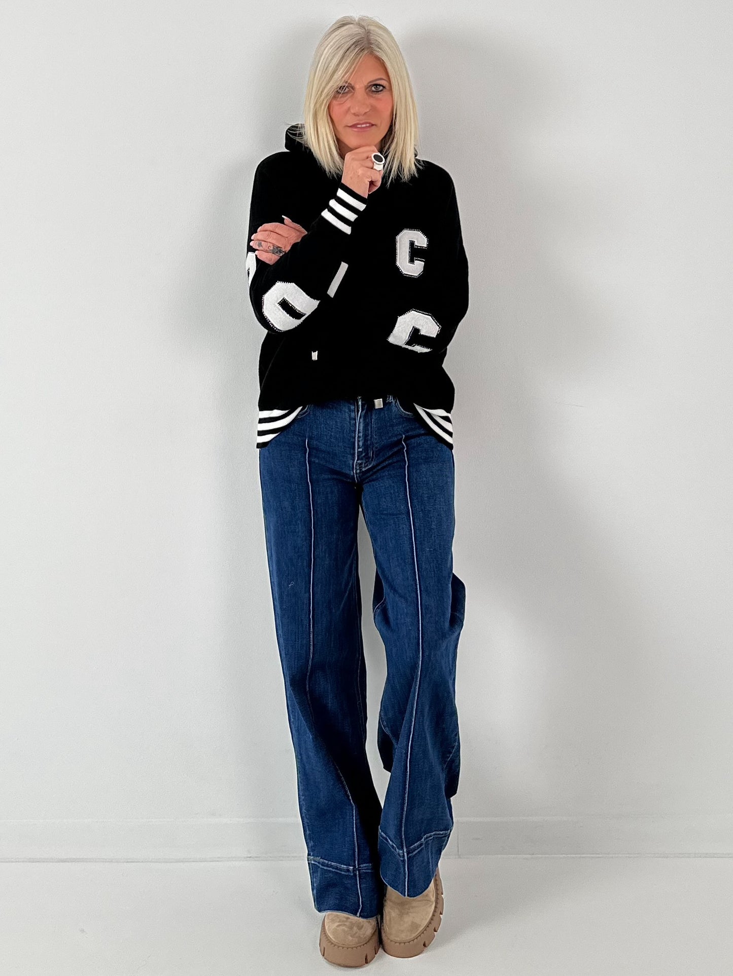 Wide-leg jeans model "Melly" - denim