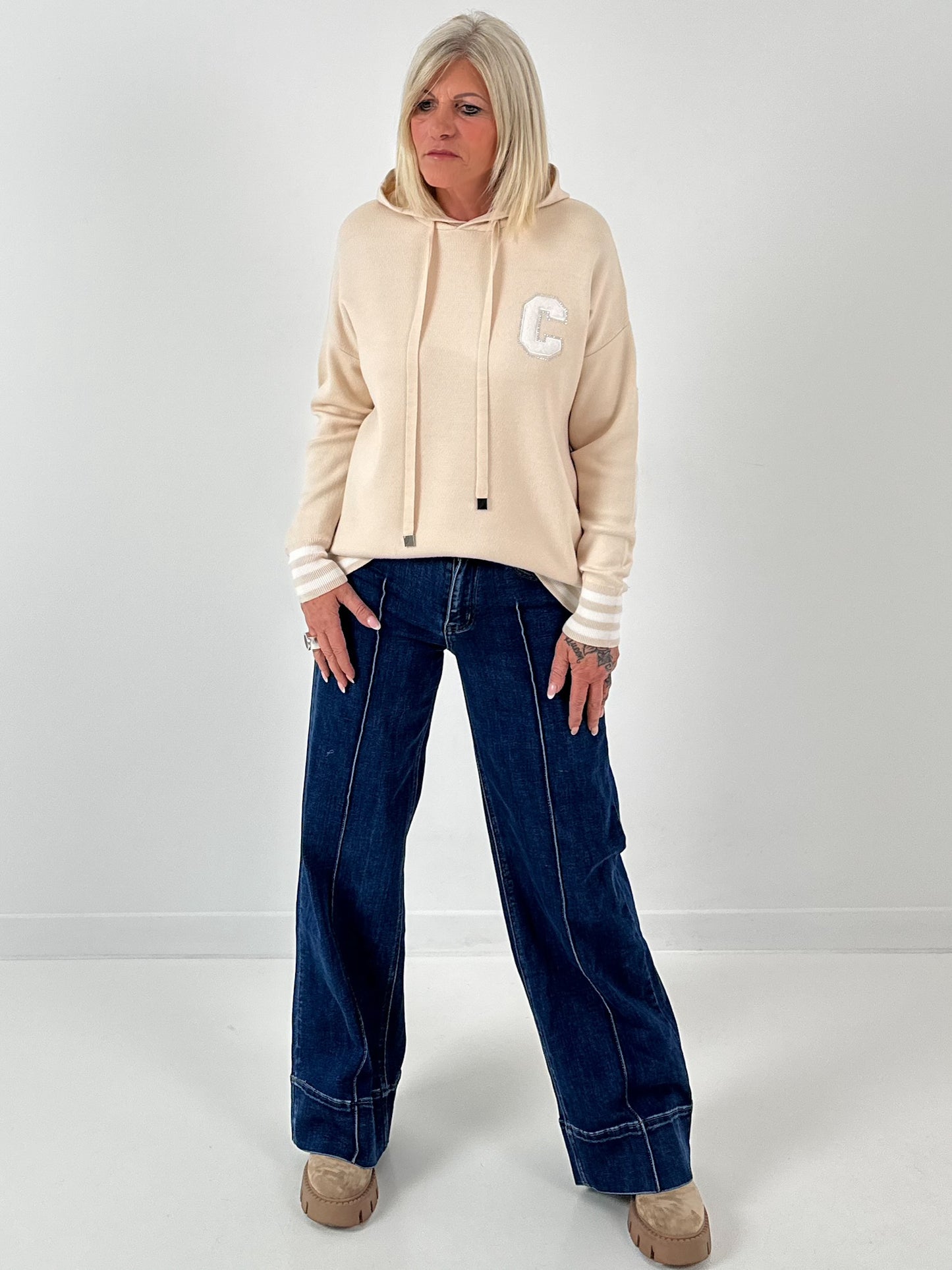 Wide-leg jeans model "Melly" - denim