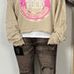 Boxy sweatshirt "Vintage" - beige