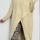 Long knitted sweater "Susa" - beige