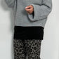 Boxy chunky knit sweater with turtleneck "Ivory" - grey