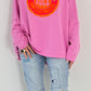 Sweatshirt mit Rückenausschnitt Modell "Rock Vintage" - candy