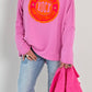 Sweatshirt mit Rückenausschnitt Modell "Rock Vintage" - candy